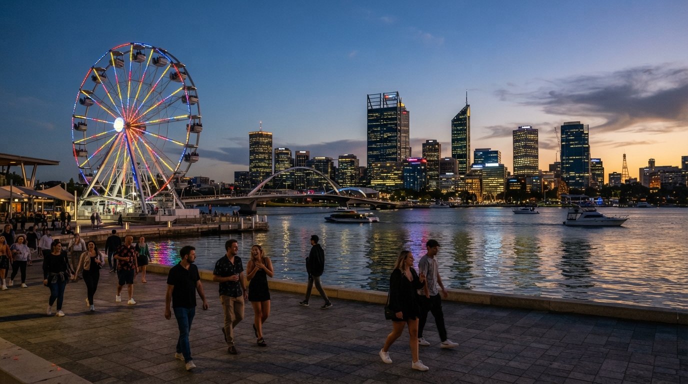 Perth CBD, Perth: laneway bars, heritage blocks and river views